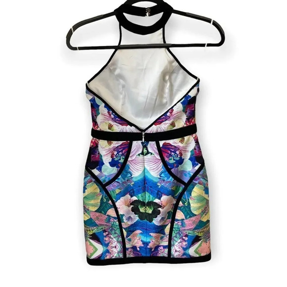 FINDERS KEEPERS Winter Birds Dress Hibiscus Print and Black Size XS - Picture 5 of 15